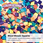 Colorations Wood Mosaic Craft Squares 1000 Pieces 1 2 Inch Assorted Colors