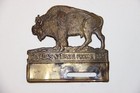 1939 Canada s National Parks Buffalo Radiator Badge License Plate Topper Copper