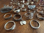 Sterling  925 Silver Wearable Rings Bracelets Thimbles Lot