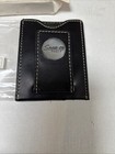 Snap-on Leather Money Clip Card Holder Wallet Black Soft Leather New