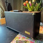 Vtg Brown Plush Lined Hard Case L  A  Sax   Director Trumpet W  Mouthpiece