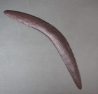 Good Old Antique Australian Aboriginal Stone Carved Ochre Rubbed Boomerang Wow