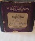 Welte Mignon Player Piano Roll Purple Seal Records Rigoletto P 445