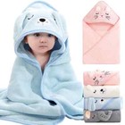Cartoon Baby Bath Towels Soft Newborn Hooded Towel Blanket Warm Sleeping Babies