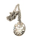 Star Wars Death Star Full Metal Pendant Force Collectible Cosplay Bright Silver