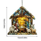 Acrylic Nativity Scene Sun Catcher Beauty To Decor Vintage Christmas House Decor