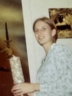 Vintage Old Found Photo 1970 s Color Pretty Woman Painting Art Candle Nov 1970