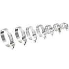60pcs Hose Clamps Adjustable Worm Gear Stainless Steel Clamp Assortment 7 Sizes