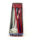 American Patriotic Drink Stirrers Hippie Peace Sign Red White And Blue Nos Read