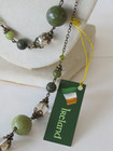 New Nwt Irish Connemara Marble   Glass Bead Victorian Style 48  Necklace C1
