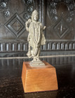 Antique Indian Bronze Standing Vishnu Figure  Early 19th Century  Worship Statue