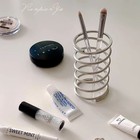 Stainless Steel Toothbrush Holder Bathroom Toothpaste Makeup Brush Storage