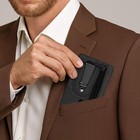 Rfid Blocking Clip Stash Pocket  Compact Hidden Travel Belt Wallet For Cards   C