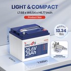 New Upgraded 24v 25ah Lifepo4 Lithium Battery 2c High Discharge Rate 1280w Power