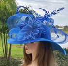 Kentucky Derby Hat Church Tea Party Hat With Wide Brim