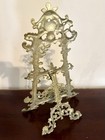 Large 15    Ornate Solid Brass Easel Stand Picture Plate Book Display  2