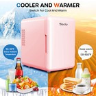 Mini Fridge 4l 6 Can Portable Cooler Warmer Refrigerator Storage Freon-free Us