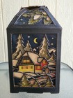 Rare Vintage antique German Christmas Lantern Die Cut  Hanging Lantern 