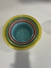 Rare-vintage Pyrex    Primary- Pastel  Colors Mixing Nesting Bowl Set Nice  Old