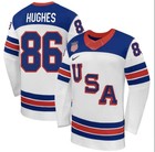 Jack Hughes   Quinn Hughes Team Usa Winter Olympics 2026 Jersey White Stitchedd