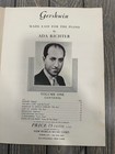 Gershwin Made Easy Piano Folio Vol  1 Ada Richter New World Music 1946