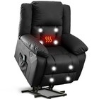 Electric Power Lift Recliner Chair  Pu Leather Chair With Vibration Massage