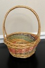 Vintage Split Wood Wicker Basket Easter 1950-60