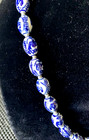 Delft China Porcelin Blue  White Beads Necklace 24 