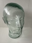Vintage Glass Display 9 5    Tall Head Green Glass