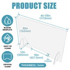 46  X 30  6mm Sneeze Guard Shield For Counter Desk Cashier Manicure Table Freest