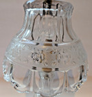 Underwriters Laboratories Ul Cut Crystal Glass Portable Lamp 15  Floral Design