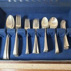 Serenity By International Sterling Silver Flatware 8 Serve Set 60 Piece Wood Box