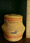 Vtg Native American Makah  Lidded Basket Pacific Northwest 3 5 