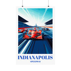 Indianapolis 500 Raceway Travel Poster  Indy Race Track Wall Art