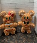 Disney Christmas Mickey And Minnie Scented Gingerbread Plush Toy Set Of 2