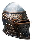 Medieval Knight Armor Helmet Larp And Cosplay Warrior Antique And Copper Helmet