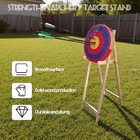 Archery Target Stand With 2 Adjustable Height Stand Wooden Archery Target Stand