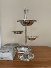 Vintage Godinger Silver Co Limited Silver Plate 4-tier Rotating Grape Design Nib