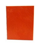 Address Book Leather Hardcover 6 Ring Binder Graphic Image Orange Swirl