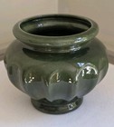 Vintage Haeger Forest Green Ribbed Planter Pottery Flower Pot Made In Usa 5 5 h