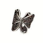 Elegant 925 Sterling Silver Charms Unique Butterfly Open Ring One Size Fit All