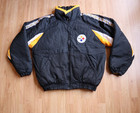 Vintage Pittsburgh Steelers Puffer Jacket Coat 90s Game Day Adult Large