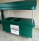 Cambro Camkiosk Kvc854 Food Service Cart W  Canopy Display Panel Shelf Green