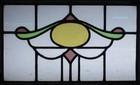 Pretty Abstract Midsize Old English Leaded Stained Glass Window 23 75  X16 25 