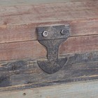 Large Stripped Weathered Wooden Storage Trunk Household Essentials Heavy Duty
