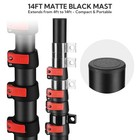 Yescom Ez Go 14ft Telescoping Antenna Mast W  Carry Bag  Tv Ham Pole Kit Black