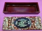 Korean Abalone Shell Pen pencil Holder trinket Box