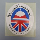 Vintage 1970s Unused Sticker Luggage Label  Nassau Beach Hotel Bahamas Large
