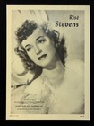 Rise Stevens 1944 Booking Ad Musical Performer Concert Soprano