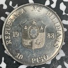 1988 Philippines 10 Piso Lot n0438 High Grade  Beautiful  Power Revolution